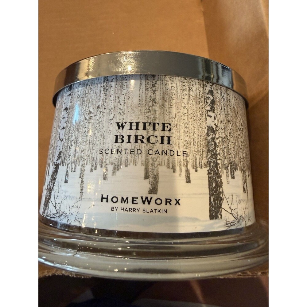 HomeWorx By Harry Slatkin White Bertsch Three Wick Candle